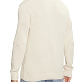 Maglione girocollo slim bianco antico