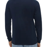 T-shirt a maniche lunghe slim blu