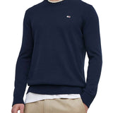 Maglione a girocollo slim essential blu