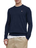 maglione-a-girocollo-slim-essential-blu