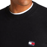 Maglia girocollo regular con badge nero