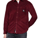 Camicia TJM in velluto a coste bordeaux