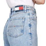 Jeans Mom a vita altissima denim chiaro