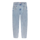 Jeans Mom a vita altissima denim chiaro