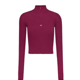 Lupetto con zip Tjm technical rib bordeaux