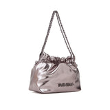 Borsa a spalla Pacha grigio metallizzato