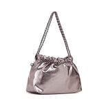 Borsa a spalla Pacha grigio metallizzato