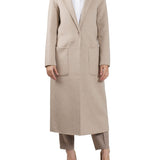 Cappotto monopetto lungo beige