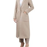 Cappotto monopetto lungo beige