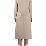 Cappotto monopetto lungo beige