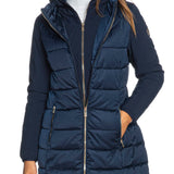 Parka con finto gilet staccabile blu