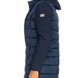 Parka con finto gilet staccabile blu