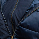 Parka con finto gilet staccabile blu