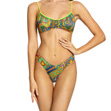 Bikini top lycra snake skin multicolor