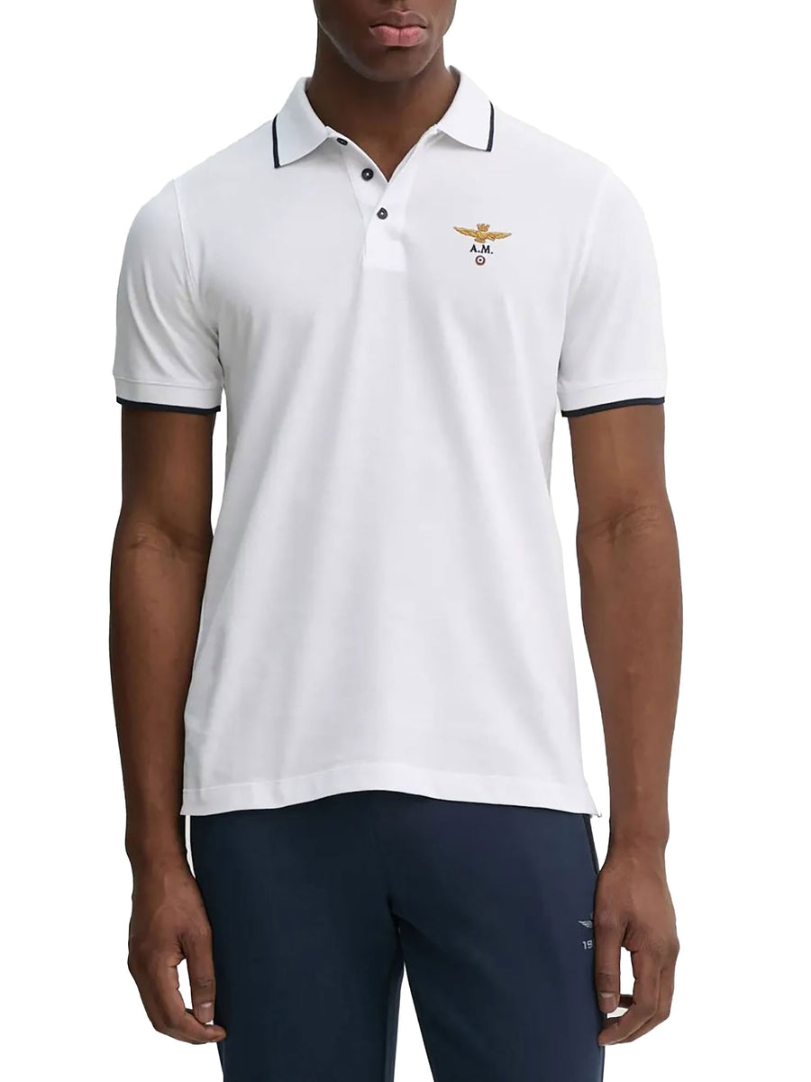 Polo manica corta basic piquet panna