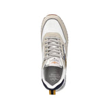 Sneakers logo nylon/suedee bianco/ghiaccio