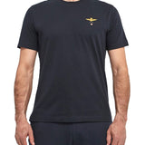 T-shirt manica corta basic jersey blu