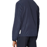 Giubbino con zip e placchetta logo blu