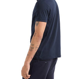 Polo jersey di cotone con micro logo Milano/NY blu