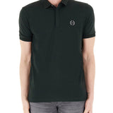 Polo in jersey di cotone con logo ricamato sul petto verde