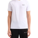 T-shirt jersey di cotone mini logo sul petto bianco
