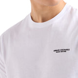 T-shirt jersey di cotone mini logo sul petto bianco