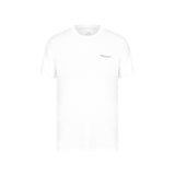 T-shirt jersey di cotone mini logo sul petto bianco