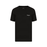 T-shirt jersey di cotone mini logo sul petto nero