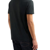 T-shirt jersey di cotone mini logo sul petto verde