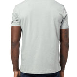 T-shirt jersey di cotone stammpa logo circolare grigio
