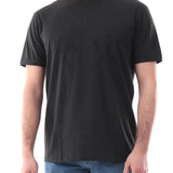 T-shirt jersey di cotone stammpa logo circolare verde