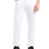 Jeans 5 tasche slim fit denim bianco