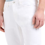 Jeans 5 tasche slim fit denim bianco