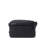 Pochette con polsino e tracolla logo impresso  allover nero