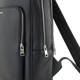 Zaino stile office con logo in metallo nero