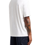 T-shirt logo prisma stampato sul petto bianco