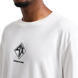 T-shirt logo prisma stampato sul petto bianco
