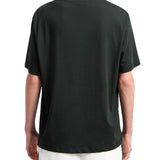 T-shirt logo prisma stampato sul petto verde