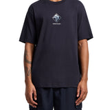 T-shirt logo prisma stampato sul petto blu