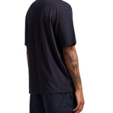 T-shirt logo prisma stampato sul petto blu