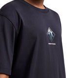 T-shirt logo prisma stampato sul petto blu