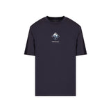 T-shirt logo prisma stampato sul petto blu