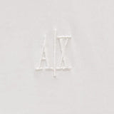 Camicia elegante in cotone stretch con logo ricamato bianco