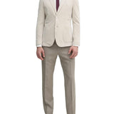 Camicia elegante in cotone stretch con logo ricamato bianco