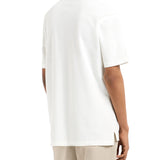 Polo con logo etichetta sul petto bianco