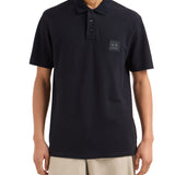 Polo con logo etichetta sul petto blu