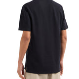 Polo con logo etichetta sul petto blu