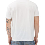 T-shirt logo AX in rilievo sul petto bianco