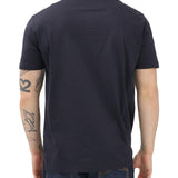 T-shirt logo AX in rilievo sul petto blu