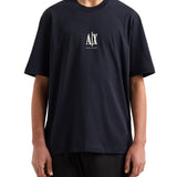 T-shirt con logo ricamato sul petto blu